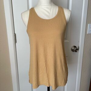 American Eagle Soft & Sexy Tank Top Women's Beige Ribbed Size S Small